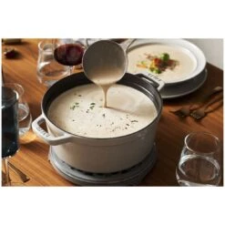 Staub Cocotte 28 Cm, Rund, Weisser Trüffel, Gusseisen -Zwilling 000019589