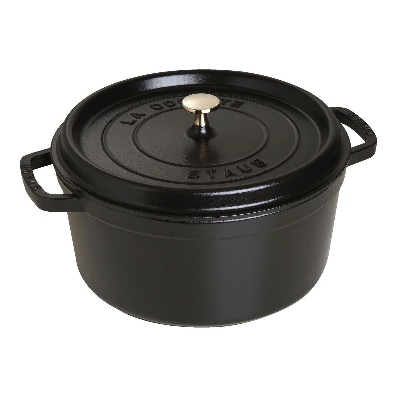 Staub Cocotte 28 Cm, Rund, Schwarz, Gusseisen 1 Staub Cocotte 28 Cm, Rund, Schwarz, Gusseisen