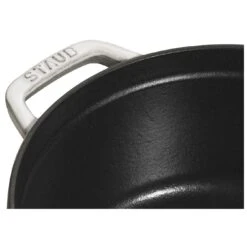 Staub Cocotte 24 Cm, Rund, Weisser Trüffel, Gusseisen -Zwilling 40501 412 0 5