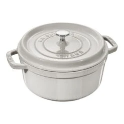 Staub Cocotte 28 Cm, Rund, Weisser Trüffel, Gusseisen