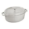 Staub Cocotte 33 Cm, Oval, Weisser Trüffel, Gusseisen