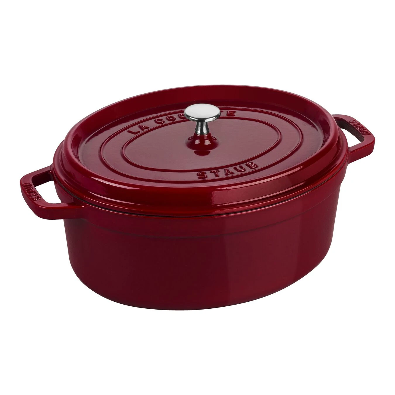 Staub Cocotte 31 Cm, Oval, Bordeaux, Gusseisen 1 Staub Cocotte 31 Cm, Oval, Bordeaux, Gusseisen