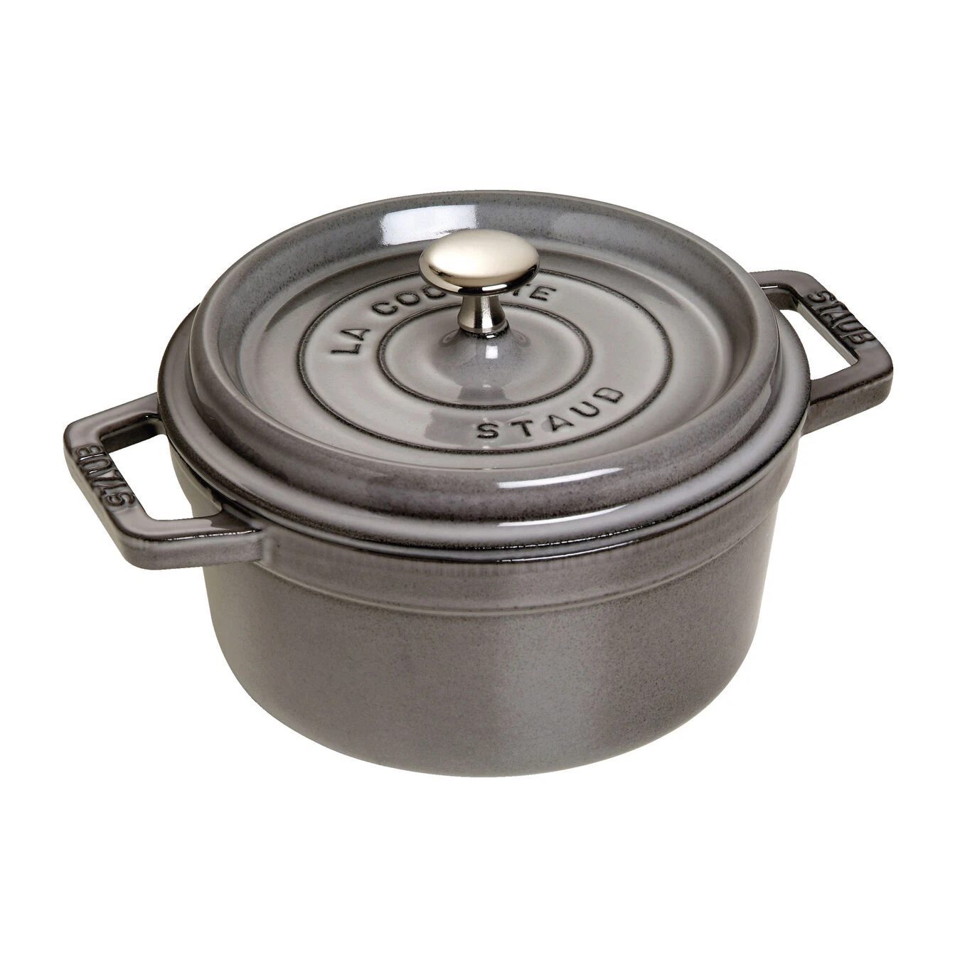 Staub Cocotte 22 Cm, Rund, Graphit-Grau, Gusseisen 1 Staub Cocotte 22 Cm, Rund, Graphit-Grau, Gusseisen