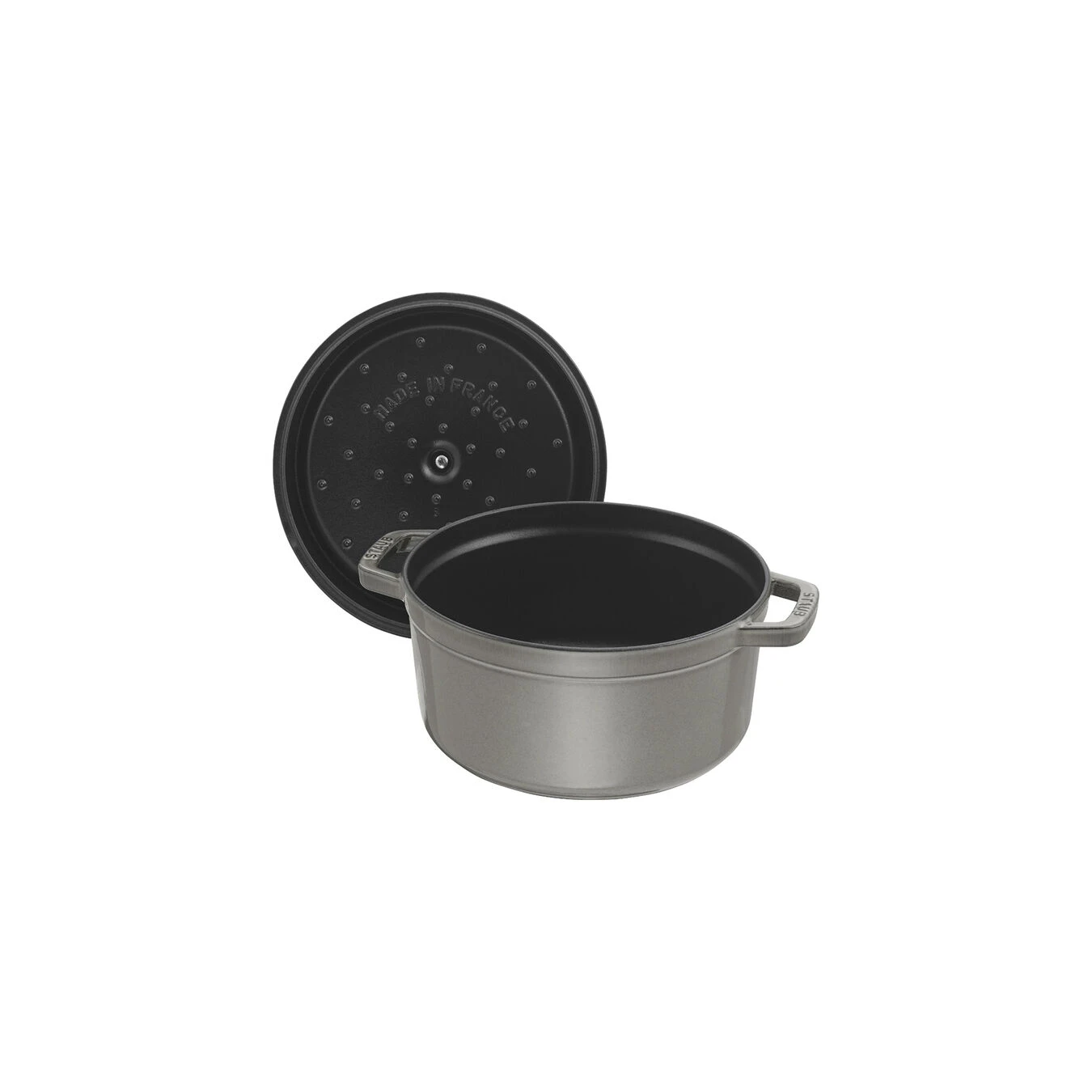 Staub Cocotte 22 Cm, Rund, Graphit-Grau, Gusseisen 2 Staub Cocotte 22 Cm, Rund, Graphit-Grau, Gusseisen – Bild 2