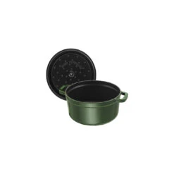 Staub Cocotte 22 Cm, Rund, Basilikum-Grün, Gusseisen -Zwilling 40509 354 0 5