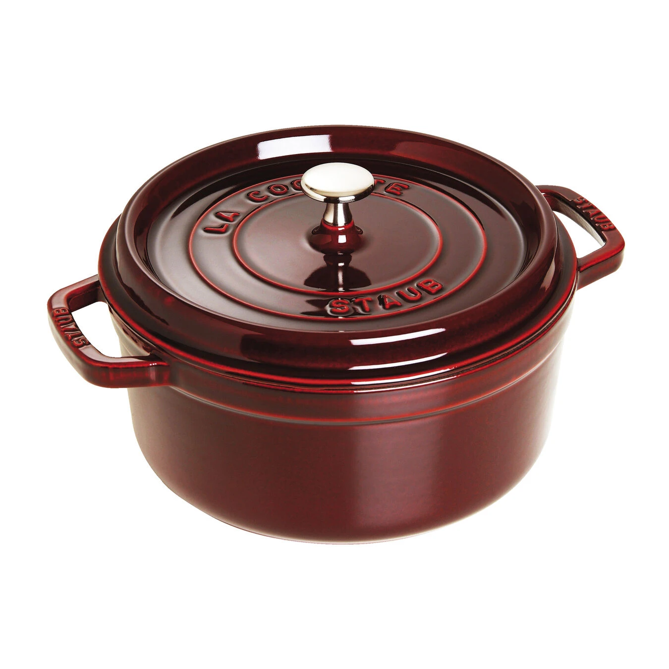 Staub Cocotte 26 Cm, Rund, Grenadine-Rot, Gusseisen 1 Staub Cocotte 26 Cm, Rund, Grenadine-Rot, Gusseisen