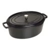 Staub Cocotte 41 Cm, Oval, Schwarz, Gusseisen
