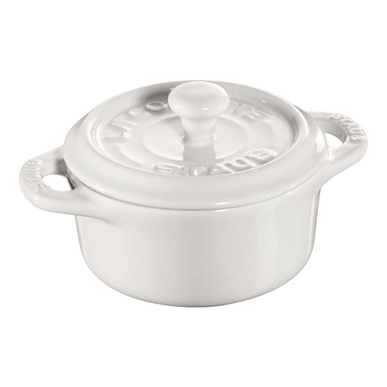 Staub Mini Cocotte 10 Cm, Rund, Reinweiß, Keramik 1 Staub Mini Cocotte 10 Cm, Rund, Reinweiß, Keramik