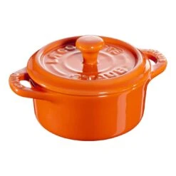Staub Mini Cocotte 10 Cm, Rund, Orange, Keramik