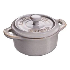 Staub Mini Cocotte 10 Cm, Rund, Antik-Grau, Keramik