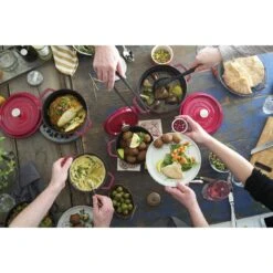 Staub Cocotte 22 Cm, Rund, Kirsch-Rot, Gusseisen -Zwilling 750036246